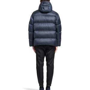 Oversized Men's Woolen Puffer <b>Jacket</b> Embroidery <b>Waterproof</b> Breathable Trendy Winter Quilted Full Zip Streetwear <b>Warm</b> Casual - Product Image 3