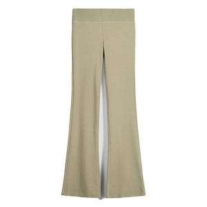 New Design Women's Tight Fit Elastic Waist Flared <b>Pants</b> Medium & High Support Waist Custom Brand Logo Flared Trousers <b>Pants</b> - Product Image 1