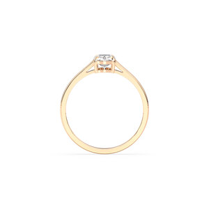 แหวนหมั้นเพชรทรงรี 1 กะรัต เพชรเลี้ยงในห้องปฏิบัติการ ทองคำแท้ 14K ดีไซน์หรูหราจาก REYES สำหรับผู้หญิง เครื่องประดับชั้นดี - Product Image 5
