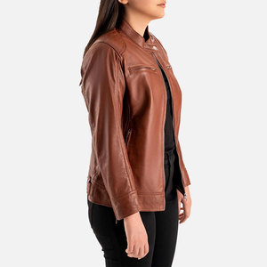 Chaquetas de Motocicleta de Piel de Oveja Cortas de Lujo para Mujer, Cómodas y Elegantes, Tallas Grandes en Venta - Product Image 3