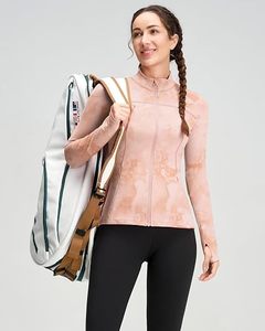 Top Deportivo Rosa de Manga Larga con Media Cremallera para Mujer, Color Degradado, Transpirable, Spandex y Poliéster, Ajuste Holgado - Product Image 1