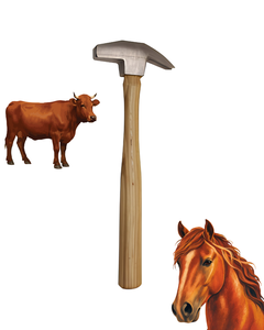 Marteau de fermeur Surtechs 14oz, instrument de pose de fer à cheval, type FH14, en acier inoxydable - Product Image 1