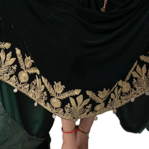 Vestido Maxi Casual Bohemio Vintage Ecológico para Mujer, Estilo Afgano, de Gasa, Manga Larga, Bordado, con Botones - Product Image 2