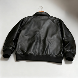 Veste bomber oversize noire d'hiver pour homme, personnalisée, en polyester, avec impression en relief, respirante, écologique, service OEM - Product Image 2