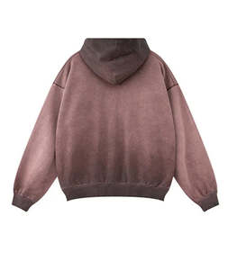 Sweat à capuche vintage délavé effet soleil, 100% coton French Terry épais, sweat à capuche vierge de haute qualité, fabricant OEM & ODM de sweats à capuche - Product Image 3