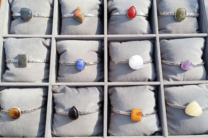 Pulseras de Piedras Naturales Variadas, Estilo Bohemio, Hechas a Mano, Bañadas en Plata, con Amatista, Diseños Únicos para Regalo Unisex - Product Image 2