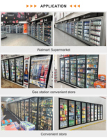 Chambre froide OEM avec panneau à serrure à came, anti-buée, et porte en verre trempé pour unité de congélation de supermarché