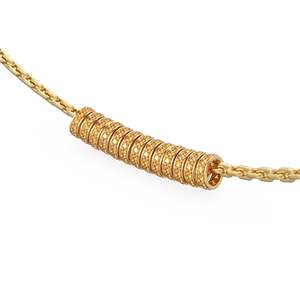 Citrine 18K Solid Italian Gold Rondels, Eternity Rondelle, Solid Gold Roundel <b>Spacer</b> Finding Bead, Citrine <b>Spacer</b>, Gold Wheel - Product Image 6