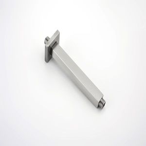 Braccio di estensione doccia a soffitto con filettatura conica 1/2 NPT e soffione a pioggia, accessorio per box doccia con flangia - Product Image 3