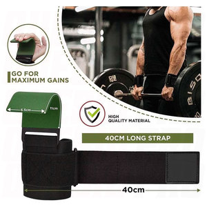 Custom Logo Design Adjustable Power Hooks <b>for</b> Weightlifting Heavy Duty Gym <b>Lifting</b> Rod Wrist Support Holder Strength Training De - Product Image 6