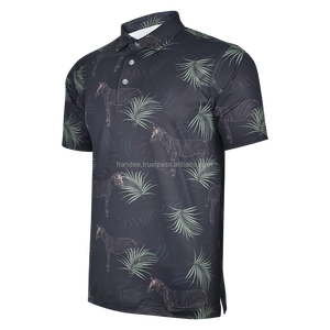 เสื้อยืดกอล์ฟคอปกคอเสื้อโปโลสำหรับผู้ชาย, เสื้อโปโลสามสีผสม100% ผ้าฝ้ายปรับแต่งโลโก้ - Product Image 1