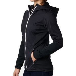Hot Sale Women Workout Clothing Long Length Zip Closure Hooded <b>Jacket</b> Gym Apparel Low MOQ Parka Supplier Colorblock Windbreaker - Product Image 2