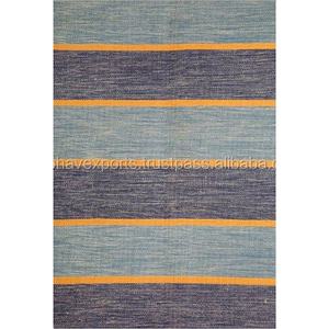 Vaibhav exporte un grand tapis de bain moderne en coton à rayures tapis décoratif pour la maison et l'hôtel fait à la main en Inde - Product Image 3