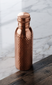 Wholesale Classic Hammered Pure Copper Water Bottle Traditional Ayurvedic Leakproof Sports Drinkware - Product Image 2