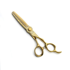 Ciseaux de coiffure professionnels dorés, ciseaux de coupe manuels pour salons de beauté - Product Image 3