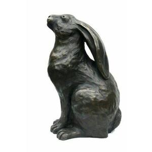 Bronze Rabbit With Bird On Top Decorative Sculpture Tabletop Garden Farmhouse Decor Supplies <b>Figures</b> Decoration For Sale - Product Image 3