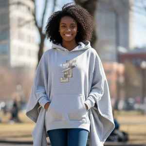 Sudadera con Capucha Cromada Jack and Jill para Mujer, Sudadera Holgada con Capucha, Estilo Capa, Informal, Suave y Cómoda - Product Image 6