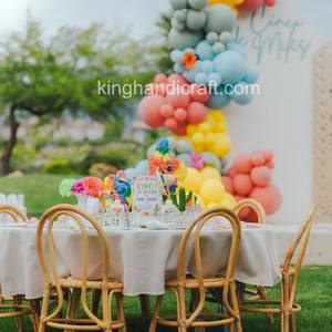Sillas Infantiles de Ratán Hechas a Mano de Lujo para Alquiler, Decoración de Bodas, Cumpleaños y Eventos, Muebles para Guarderías, Precio de Fábrica - Product Image 5