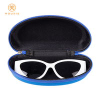 Boîte à lunettes de soleil imperméable et antichoc en EVA, étui de rangement pour lunettes à fermeture éclair, coque semi-rigide