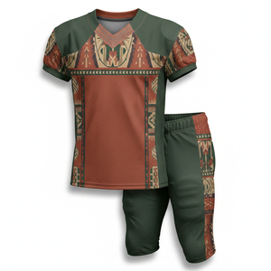 Tenue de football américain entièrement sublimée, design personnalisé, logo et numéro d'équipe, coupe professionnelle, équipement d'entraînement durable - Product Image 1