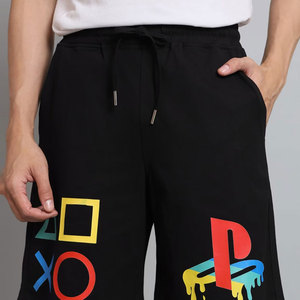 Men's Summer Fitness Double-Layer Elastic Waist Mid-Waist Breathable Quick-Drying Waterproof 100% Cotton Eco-Friendly Sports - Product Image 4