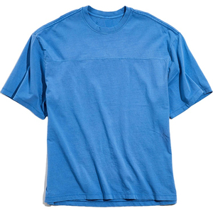 T-shirt Homme Noir Coupe Droite Manches Courtes Coton Spandex Col Rond Décontracté Uni Respirant Maille Jersey 180g - Product Image 6