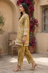 Vêtements indiens et pakistanais haut de gamme imprimés pour femmes, ensemble 2 pièces en tissu léger pour l'été, vêtements cousus en tissu lawn - Product Image 4