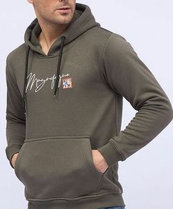 Sweat à capuche en coton tricoté respirant, anti-boulochage, imprimé, décontracté, pour l'automne - Product Image 3
