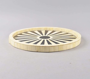 Plateau Feng Shui de Luxe Fait Main Écologique avec Incrustations en Os – Design Décoratif Élégant, Qualité Supérieure pour la Maison et la Cuisine (Idéal pour Servir) - Product Image 2