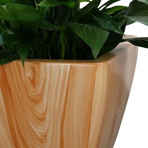 Set di 2 Vasi Intelligenti Autoirriganti Quadrati in Legno Chiaro per Interni/Esterni - Product Image 2