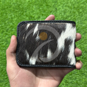 Wholesale Vintage Cowhide Hair <b>Wallet</b> Handmade Leather Mens Cash <b>Holder</b> With Natural Animal Texture Print Leather <b>Wallet</b> - Product Image 1