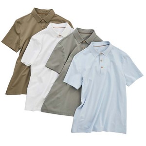 เสื้อโปโลอ็อกซ์ฟอร์ดสีพื้นสำหรับผู้ชายไซส์ใหญ่ แขนสั้น ผ้าฝ้าย 100% สวมใส่สบายๆ - Product Image 1