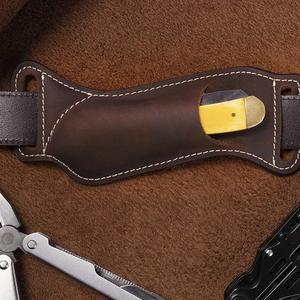 Handmade Leather Pouch Folding Knife Handcrafted Folding Blade Leather Holder Premium Pocket <b>Tool</b> Camping Hiking Outdoor Gift - Product Image 4