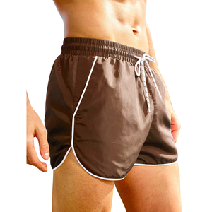 Pantalones Cortos Deportivos para Hombre, Color Marrón, Ligeros, Transpirables, de Secado Rápido, con Cordón en la Cintura, Casuales, para Gimnasio, Playa, Verano - Product Image 3