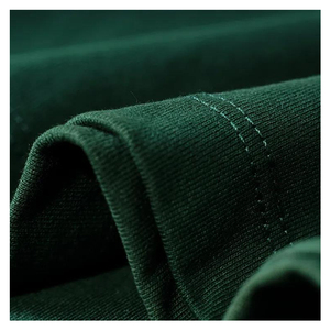 T-shirt décontracté à manches courtes et col rond pour homme, coupe classique, style urbain, avec empiècements contrastants en maille, blanc et vert, en molleton. - Product Image 4