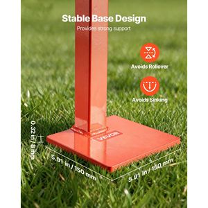 Extracteur de poteaux en T robuste 32, avec chaîne de levage de 43, en acier antirouille, outil pour retirer les poteaux de clôture et les souches d'arbres, extracteur de poteaux en T à économie de main-d'œuvre - Product Image 4