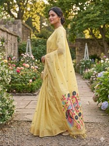 Salwar Kameez de seda negra para mujer con dupatta bordada, largo hasta el suelo, estilo tradicional indio para bodas. - Product Image 4