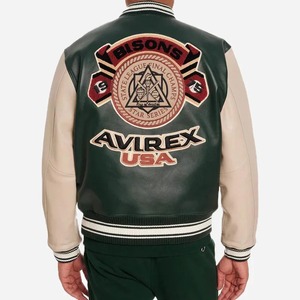 เสื้อแจ็คเก็ตหนัง Avirex USA Varsity รุ่น Retro Bison Patch Bomber - Product Image 4