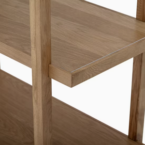 Étagère rectangulaire en bois minimaliste à 4 niveaux pour le rangement et l'affichage dans le salon, design moderne durable, meubles d'intérieur Madera Finekraft - Product Image 6