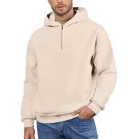 Sweat à capuche pour homme en molleton 100% coton de haute qualité, respirant, écologique, avec fermeture éclair quart, camouflage brodé, personnalisable, pas cher