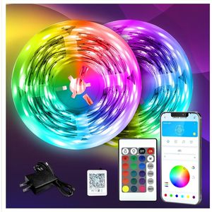 Bande lumineuse LED de 130 pieds pour chambre et bureau, décoration intérieure RGB avec télécommande, 24V, bande lumineuse intelligente, cadeaux d'anniversaire - Product Image 6