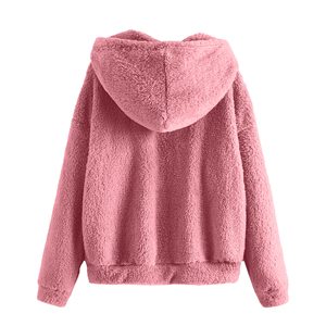 Sudadera con Capucha Unisex de Forro Polar Sherpa para Hombre y Mujer, Cálida y Suave, con Cremallera, Estilo Casual Urbano, Venta al por Mayor - Product Image 2