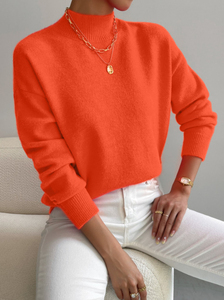 Pull en tricot surdimensionné pour femme, coupe décontractée, manches longues, chaud, décontracté, mode quotidienne, automne-hiver, personnalisé, 100% coton - Product Image 3