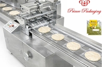 Machine d'emballage Flow Wrap pour tortillas, tacos, burritos et pains plats – Ligne d'emballage entièrement automatique pour 10 à 20 pièces