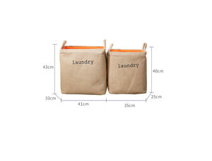 Premium Quality Jute Laundry Bag with Laminated Interior Waterproof Dirty Clothes Storage Bag - Product Image 6