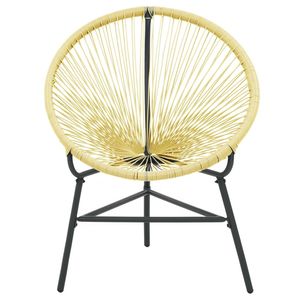 Chaise de patio Acapulco en rotin beige Chaise de jardin élégante - Product Image 3