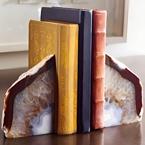 Handcrafted Mango Wood Carving Desk Organizer - Wholesale <b>Bookend</b> - Product Image 1