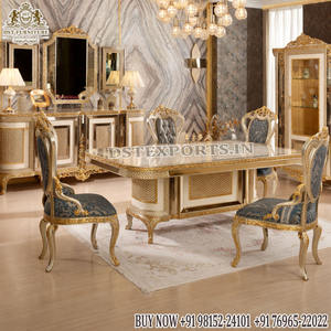 Juego de Comedor Premium Royal Heritage con Sillas Tapizadas, Elegante Juego de Comedor Estilo California King, Lujoso Juego de Comedor con Grabados, Hecho en EE. UU. - Product Image 6