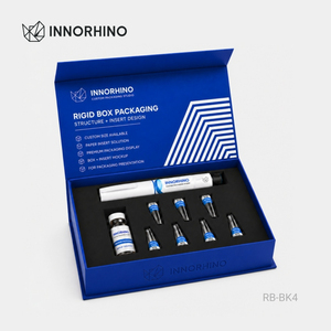 Custom Luxury Rigid Peptide Packaging Boxes with Black EVA Insert for Vial Pen Set Premium Gift Box ODM/OEM Peptide Container - Product Image 1