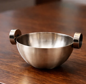 Metal Date <b>Bowl</b> <b>With</b> Black <b>Lid</b> Wooden Base Silver Finish Airtight Design For Food Serving Use At Bulk From White Royals - Product Image 5